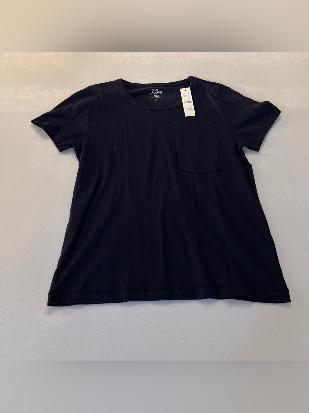 J.Crew Lot Of 2 Navy/Gray Knit Pocket T-Shirt Short Sleeve Crew Neck Women’s S
